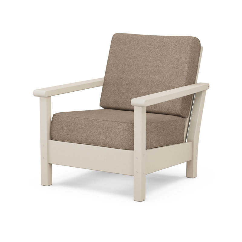 Chaise à assise profonde Harbor, Sable, Spiced Burlap