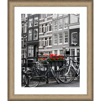 Joye Bronze Wood Picture Frame with Mat