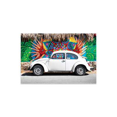 " White VW Beetle Car In Cancun " by Philippe Hugonnard