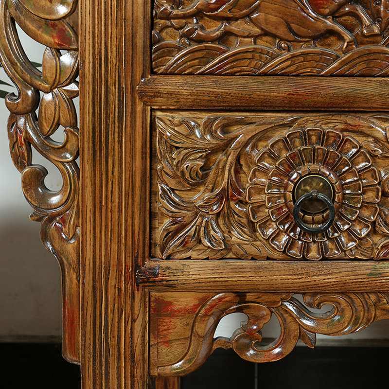 Commode d'entrée de style chinois, Brun