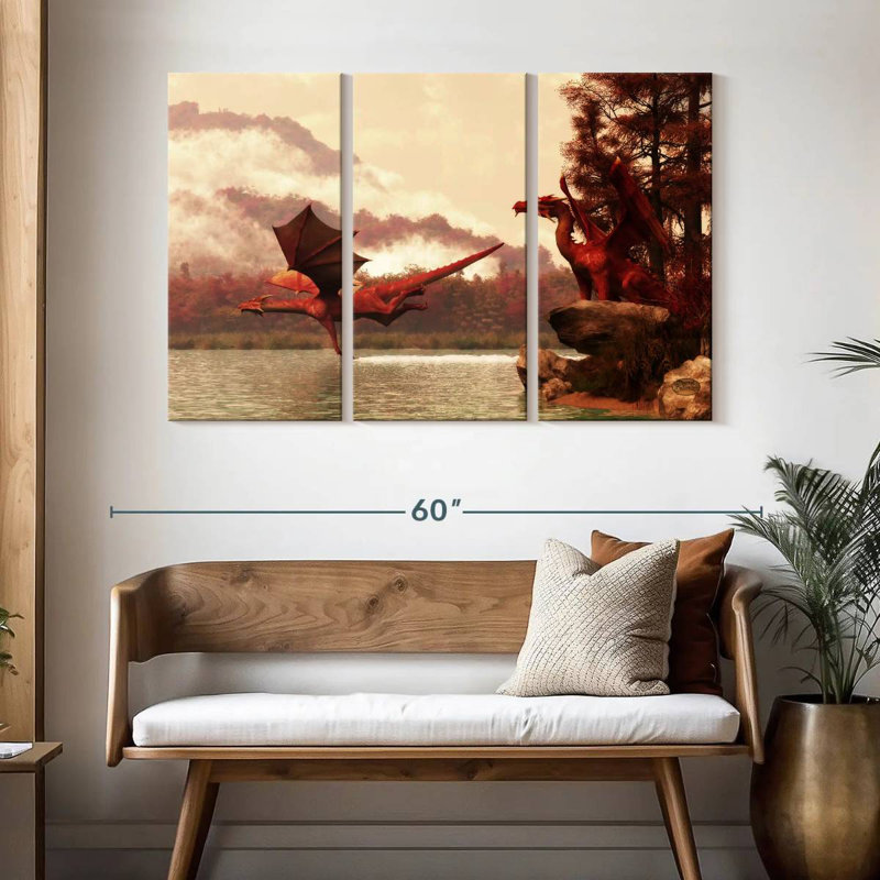 Kelan Autumn Dragons, 32" H x 50" W