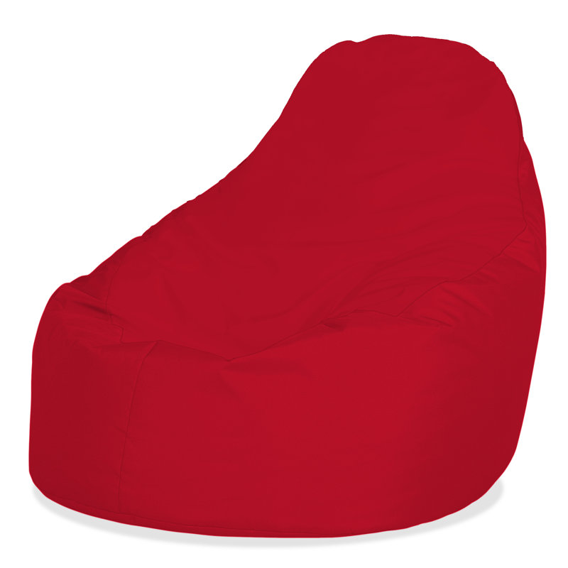 Polyester Outdoor Friendly Refillable Classic Bean Bag, Red, Foam Flakes