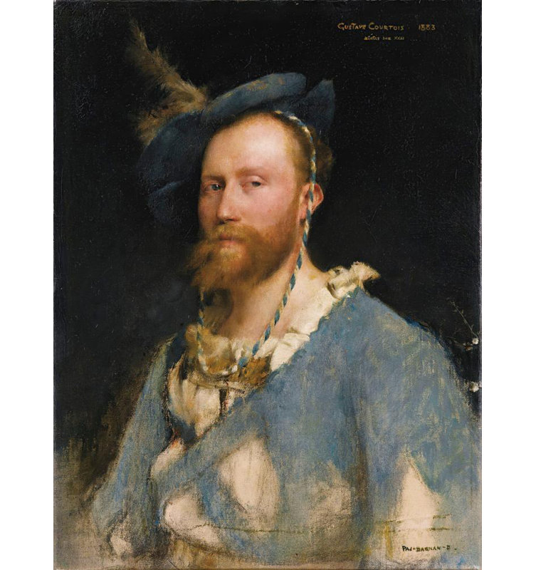 "Portrait de Gustave Courtois" par Pascal-Adolphe-Jean Dagnan-Bouveret - Toile tendue avec châssis, H 24 po x l 17 po
