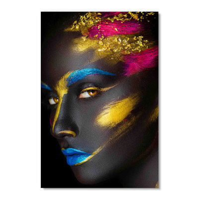 Photographie expérimentale de maquillage, portrait de mannequin beauté, décoration murale en plexiglas acrylique