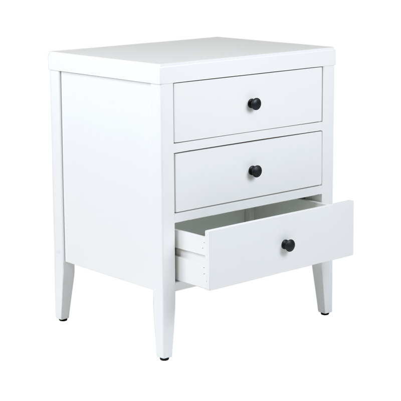 Rushville Wood Nightstand, White