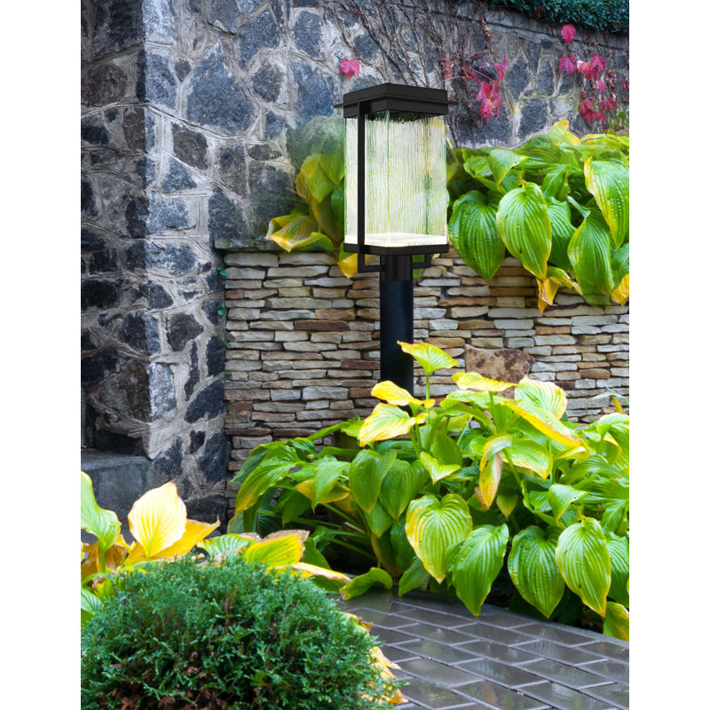 Milla Alabaster Lantern Head, Matte Black, Rain