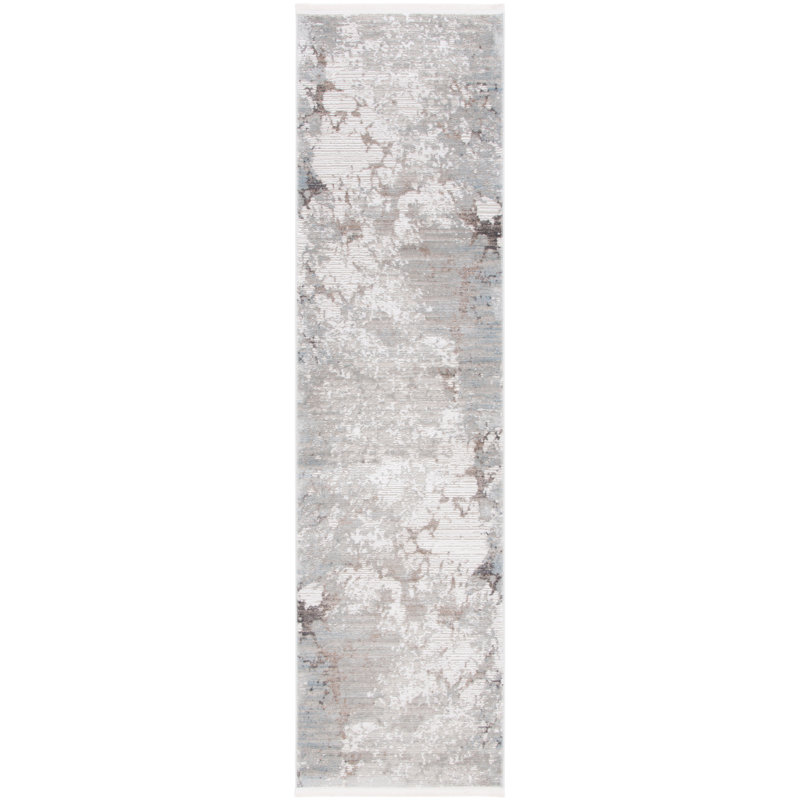 Tapis abstrait Platinum Performance, Tapis de couloir 2 pi 2 po x 8 pi