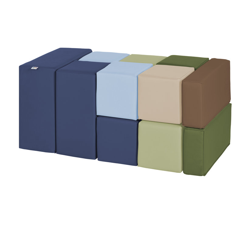 Ensemble de 12 grands blocs SoftScape, Ton de couleur terre