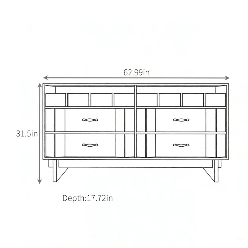 Large-Capacity Drawer Sideboard