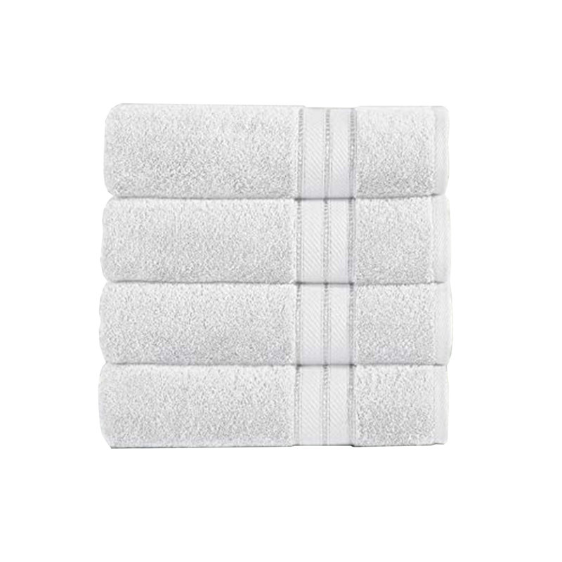White Cotton SpunLoft Bath Towel Set, 4-Pack