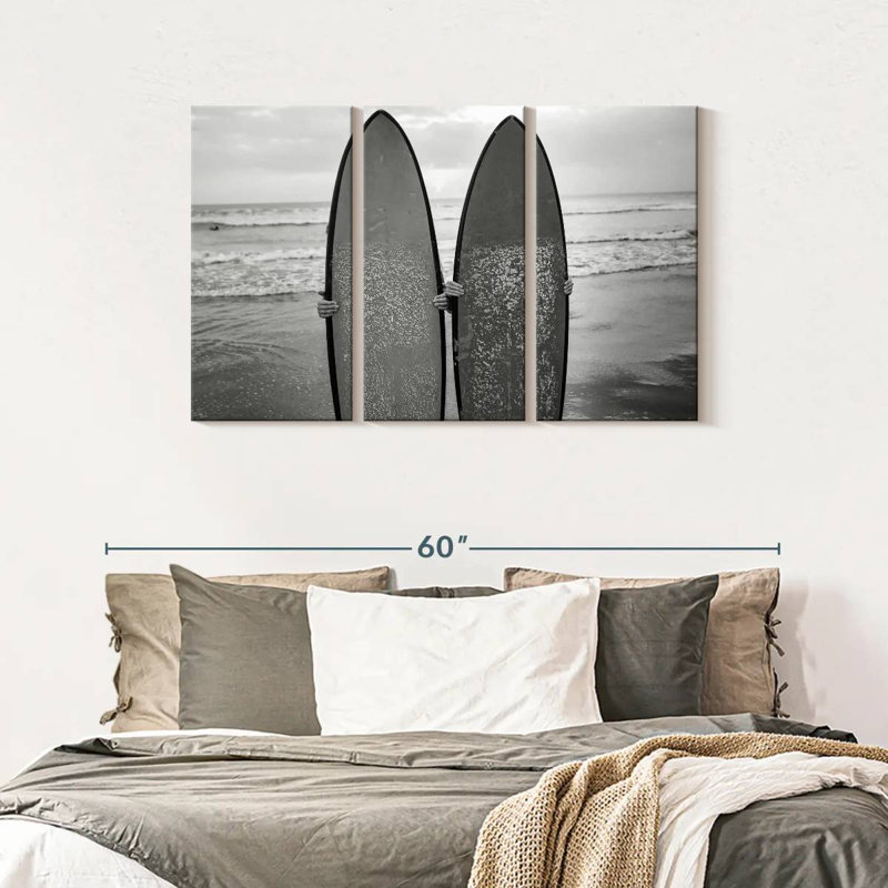 Reproduction d'art sur toile monochromes, H 45 po x l 28 po x P 1,25 po