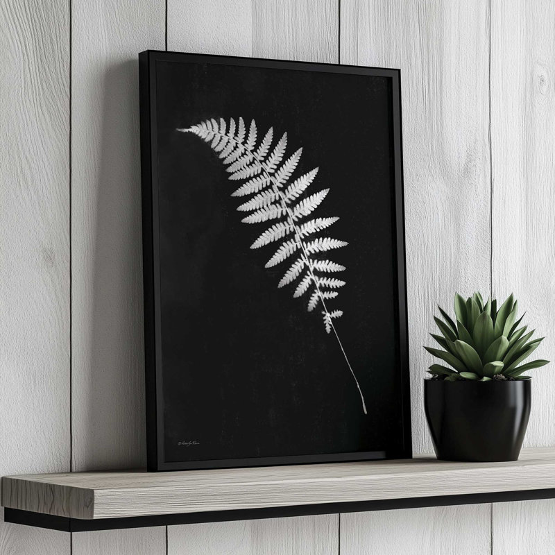 «Simple Fern» par Robin-Lee Vieira, reproduction d'art, 8 W x 12 H, Gold, Framed Print