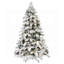 Arbre de Noël 5 pi en forme d'épouvantail avec 200 lumières DEL blanc chaud, 375 pointes de mémoire en PVC, poteau électrique et structure à charnières - arbre de Noël réaliste enneigé-977598564