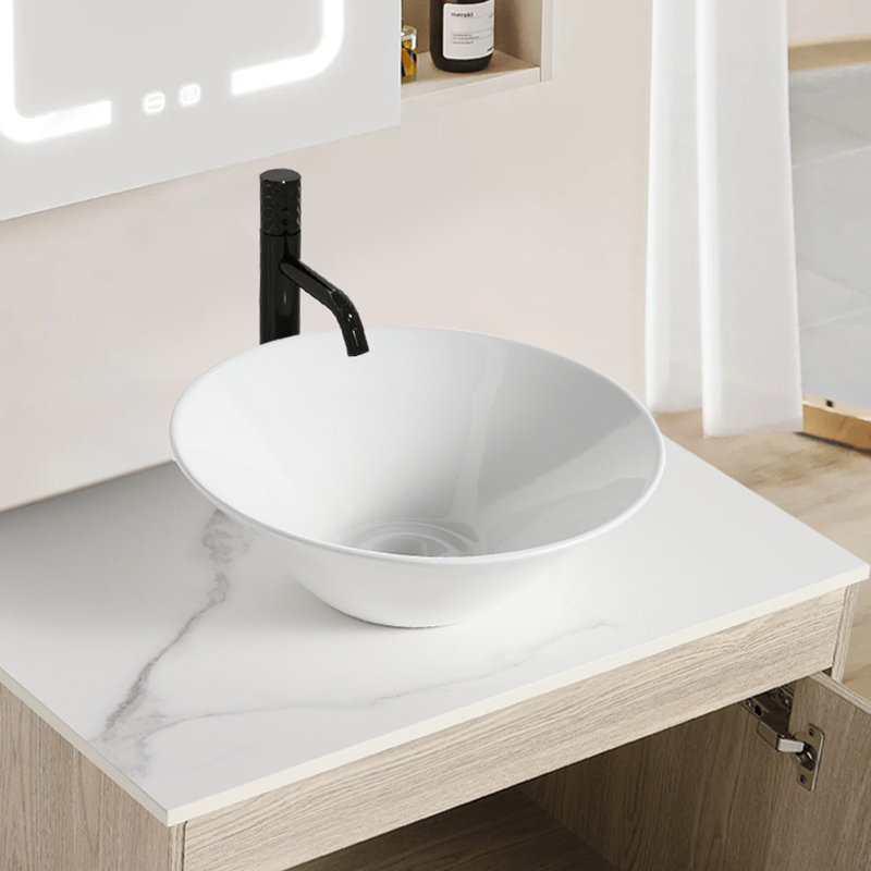 Lavabo vasque en céramique 16,7 po Topcraft
