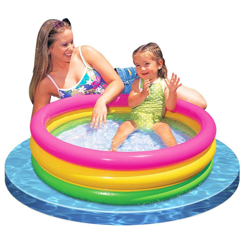 Intex 34in x 10in Sunset Glow Soft Inflatable Baby/Kids Swimming Pool