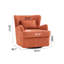 Fauteuil rembourré pivotant avec repose-pieds-1709283952