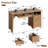 Neeru 55Inch Fluted Executive Desk with Fingerprint Lock, Modern Computer Writing Desks with Power Outlet, Home Office Desk with Keyboard Tray and Open Storage Compartment-1971196487