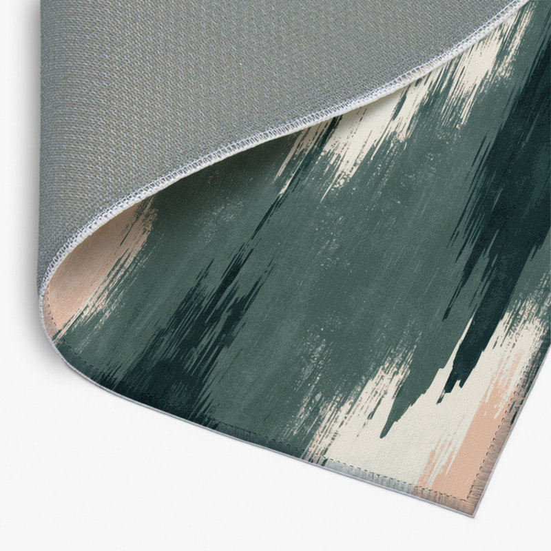 Tapis intérieur et extérieur gris Watercolor, Rectangulaire 8 pi x 10 pi