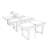 Modern Farmhouse Extendable Wooden Dining Table, Expandable from 6 to 8 to 10 Seats, Large Long Rectangular Kitchen and Dining Room Table-1770326495-1770326491