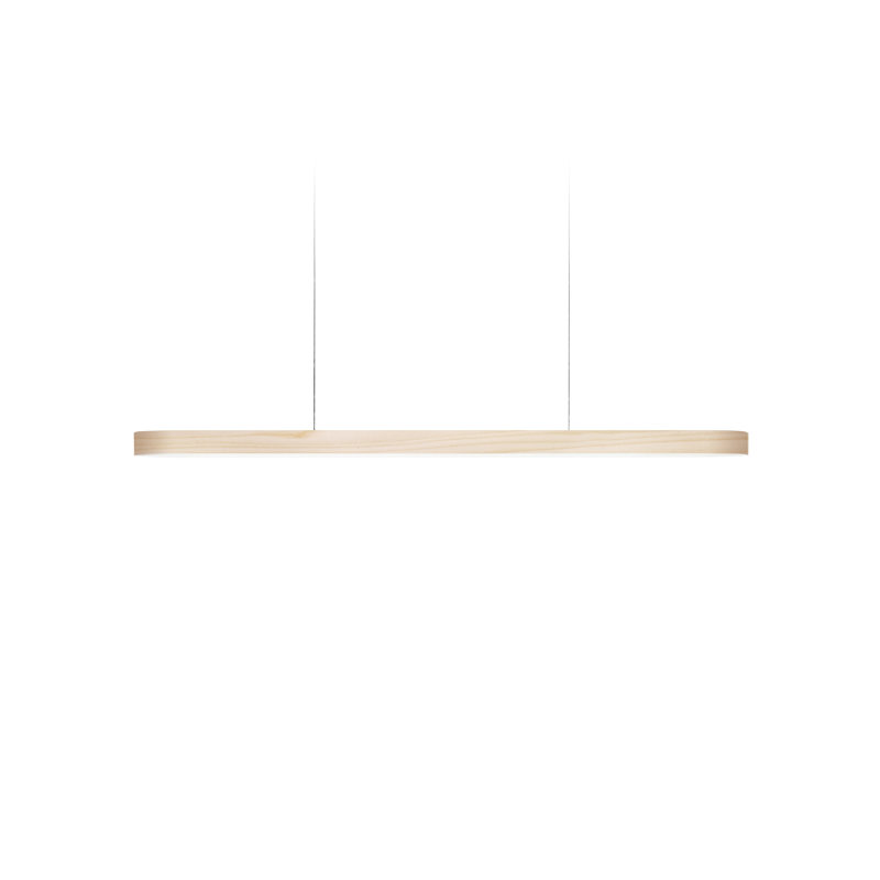 1 - Light LED Pendant, Ivory White, Matte White, 98" H x 47.2" W x 2" D