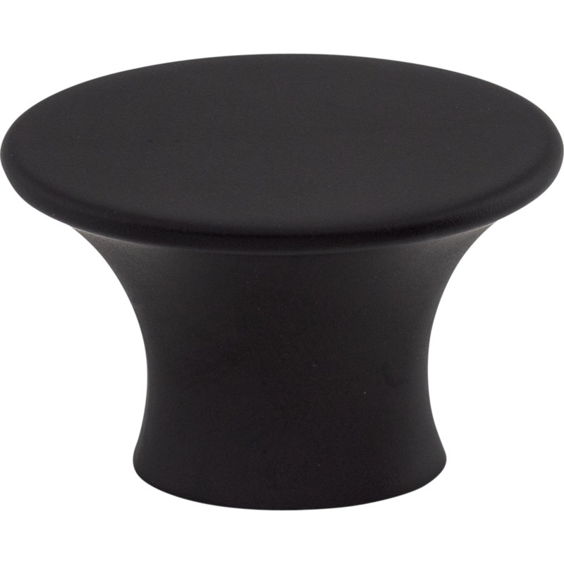Edgewater 1 5/16" Length Oval Knob, Black, 1 5/16" Length
