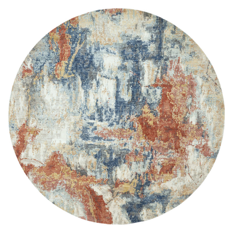 Bergetta Wool Abstract Area Rug, Runner 2'6" x 12'