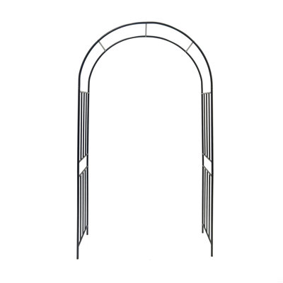 Metal Garden Arch L42.24'' X W17.52'' X H85.82'' Climbing Plants Support Rose Arch Outdoor