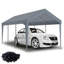 12x20 ft Replacement Carport Garage Canopy Cover with 76 Elastic Buckles, Waterproof & UV Protected Tarp, Frame is Not Included