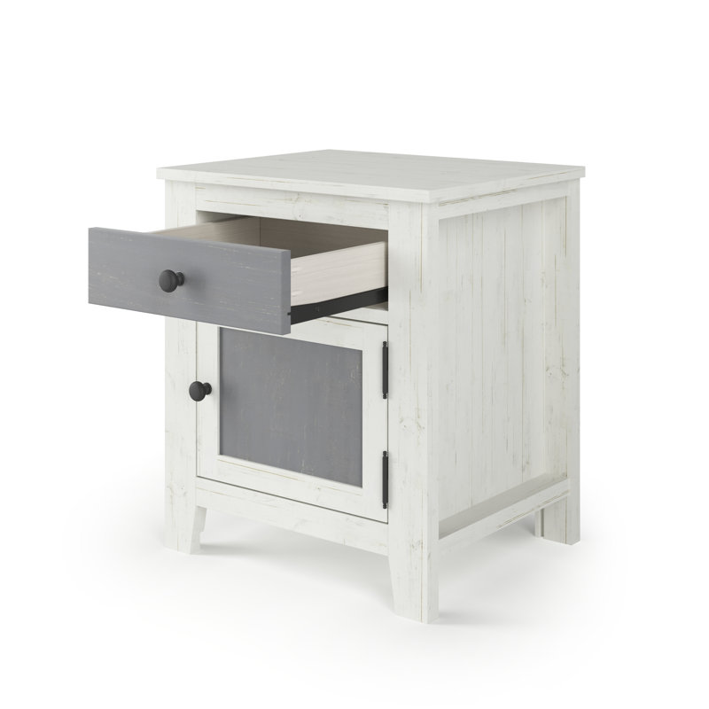 Ocean Grove Nightstand, White/Gray