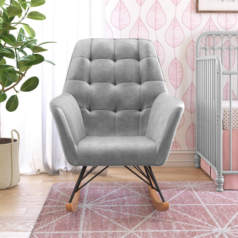 Barbarajean Rocking Chair, Grey