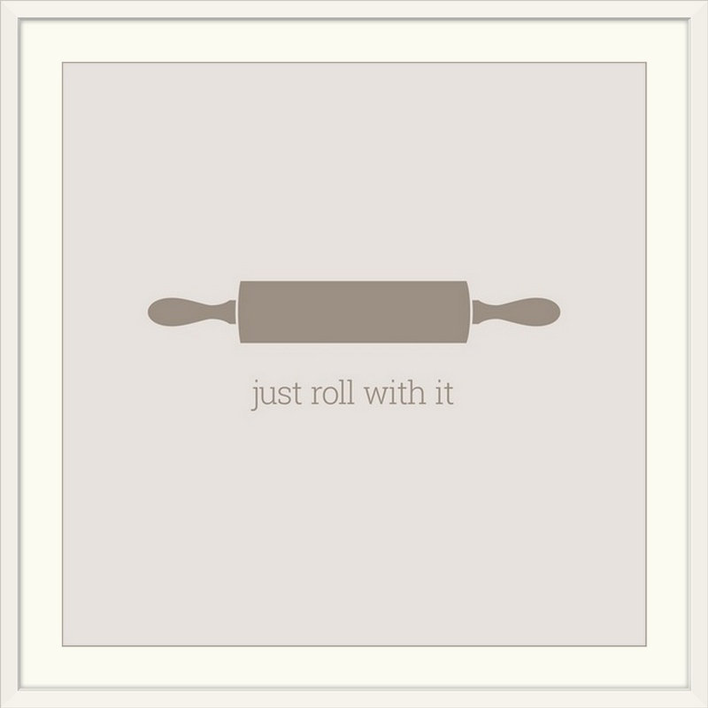 «Kitchen Art Just Roll with It Retro» par Kate Lillyson, impression, H 12 po x l 12 po x P 1,5 po, Toile