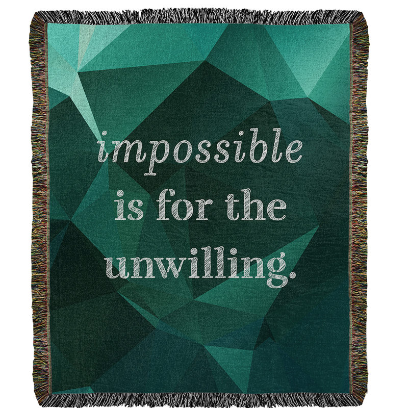 Hand Woven Throw Blanket, 60" L x 50" W, Emerald