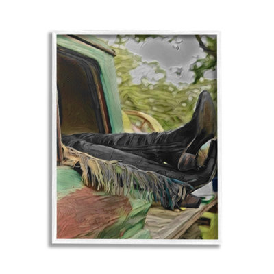 RelaxingCowgirlinNatureGicleeArtbyJesseKeith