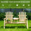 2 chaises en bois naturel avec table, foyer extérieur pour terrasse, porche, cour, texture en bois de style rustique