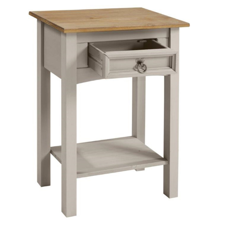 Palmea 132.08cm Solid Wood Console Table, Grey