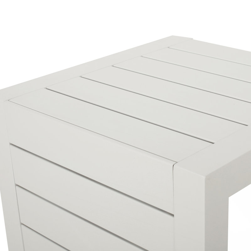 C-Shaped Side Table, Patio Table, White