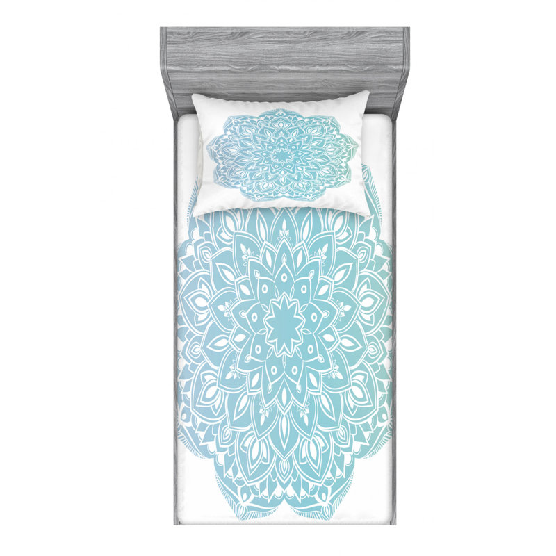 Ensemble de draps Mandala, Ensemble de draps pour lit simple TG avec drap-hou