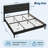 King Size Velvet Upholstered Platform Bed Frame with Headboard, Wood Slat Support, Under-Bed Storage, No Box Spring Required, Black, Modern Bedroom-1176184587-1176184584
