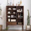 Vitrines en bois massif brun noisette-121320169