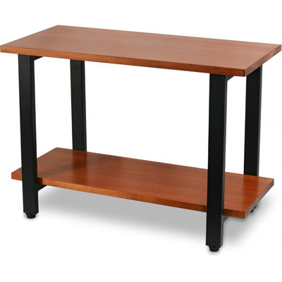 American Plantation Hardwood Sofa Table, Display Table, Industrial Bookshelf, Narrow Side Table For Entry, Living Room, Hallway, Solid Poplar (2 Shelv
