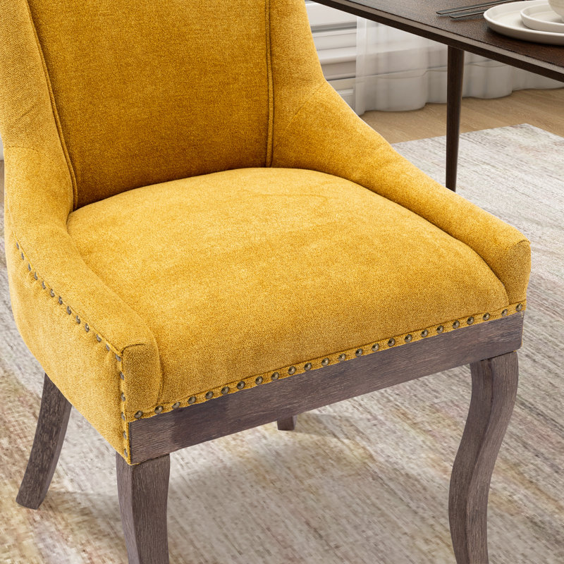 Alsen Upholstered Side Chair, Yellow