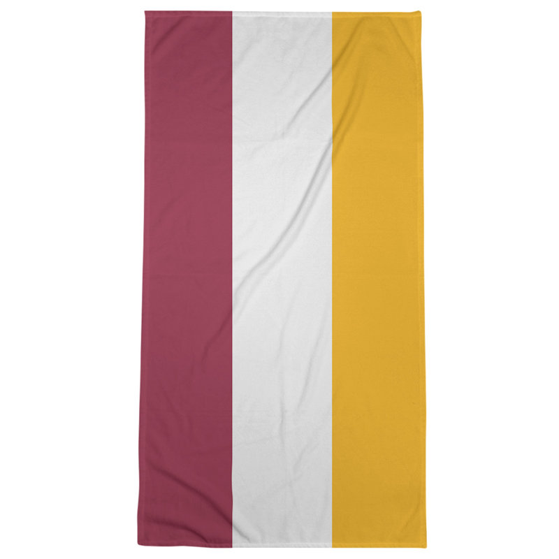 Cotton Blend Beach Towel, Red/Yellow