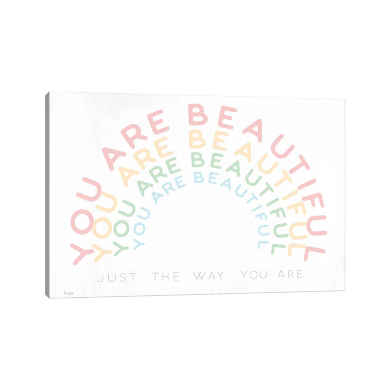 You Are Beautiful 1 Piece Wrapped Canvas Wall Art, 101.6cm H x 152.4cm W x 3.81cm D