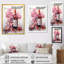 Serenity Pastel Pink Wine Blooms - Art mural vin-2049264607-2049264546