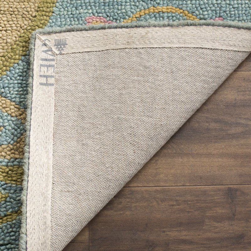 Emrick Hand Hooked Wool Floral Rug, Runner 2'3" x 6'