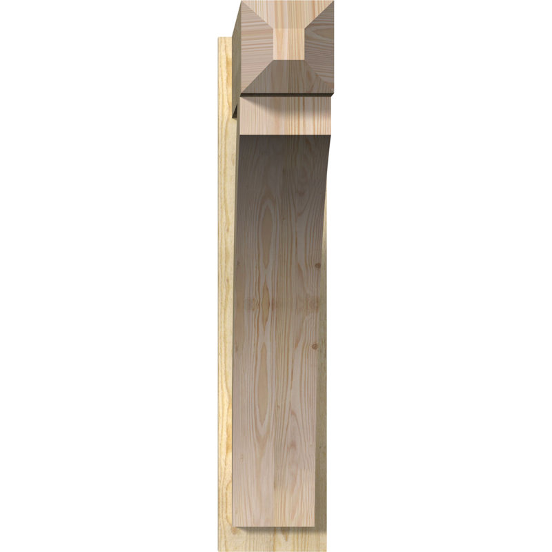 Persienne en bois rustique Thorton Craftsman, Sapin Douglas de 8 po (sciage brut),  P 34 po x H 38 po 