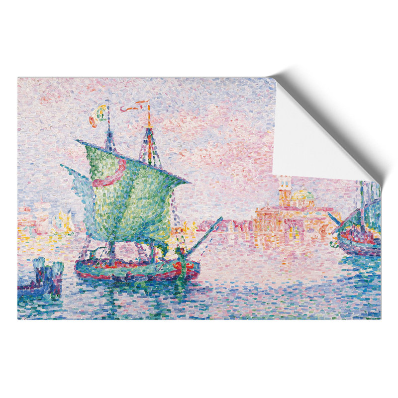 The Pink Cloud In Venice by Paul Signac - No Frame Painting, 42cm H x 59cm W x 0.1cm D