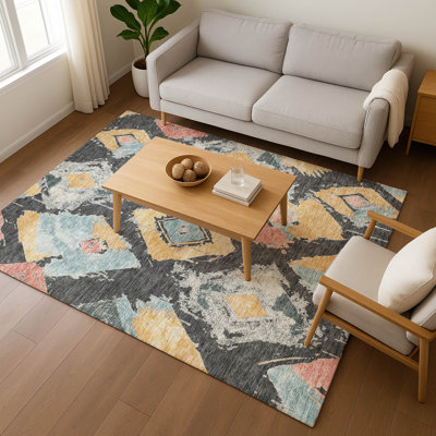 Premium Machine Washable Slesnick AMF1669 Diamonds Rug