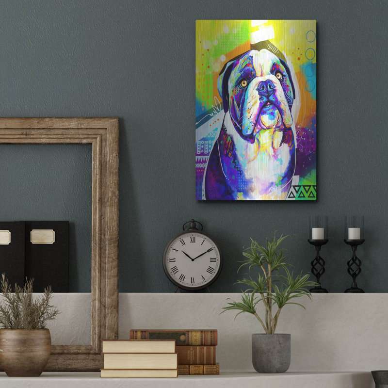 «Pop Art English Bulldog» par Furbaby Affiliates, H 16 po x l 12 po