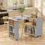 Îlot de cuisine avec table allongée-131376678